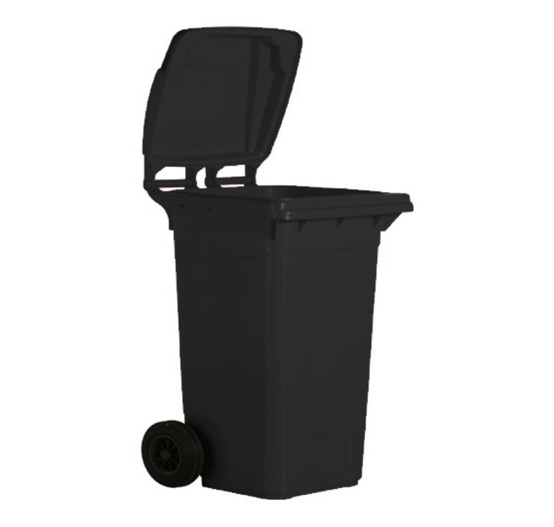 240 Litre Siyah Plastik Çöp Konteyneri -240R10