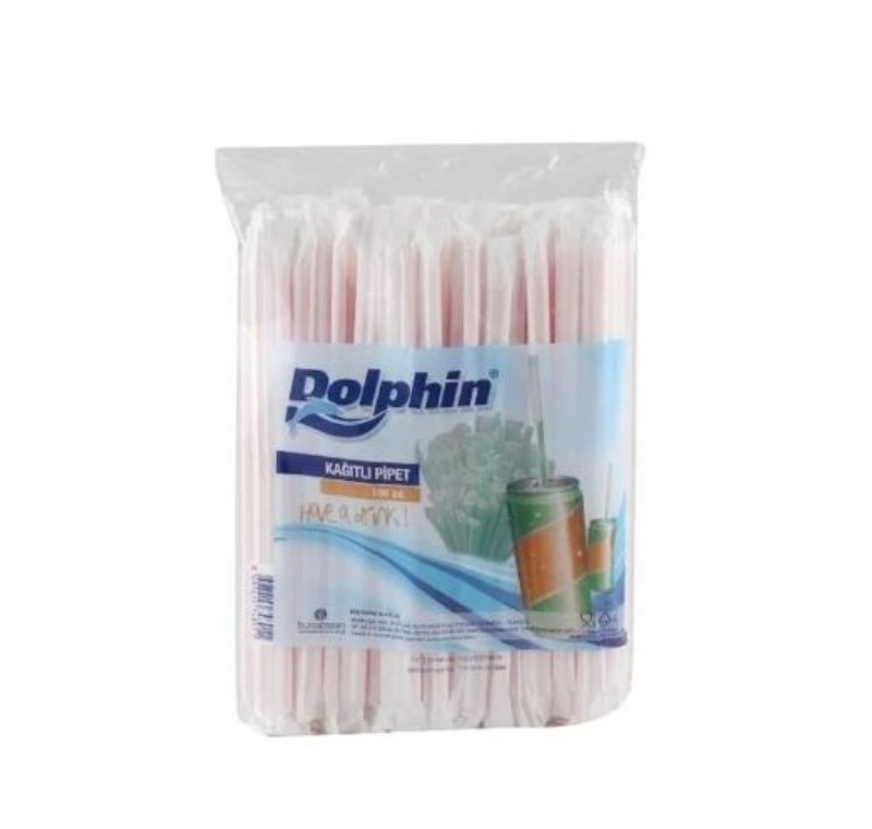 Dolphin Kagıtlı Pipet 100 adet -ALP-753