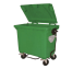 660 Litre Yeşil Plastik Çöp Konteyneri Pedallı